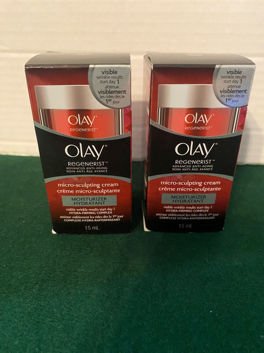 2 x Olay Regenerist Advanced Anti-Aging Micro -Sculpting Cream Moisturizer 15ml